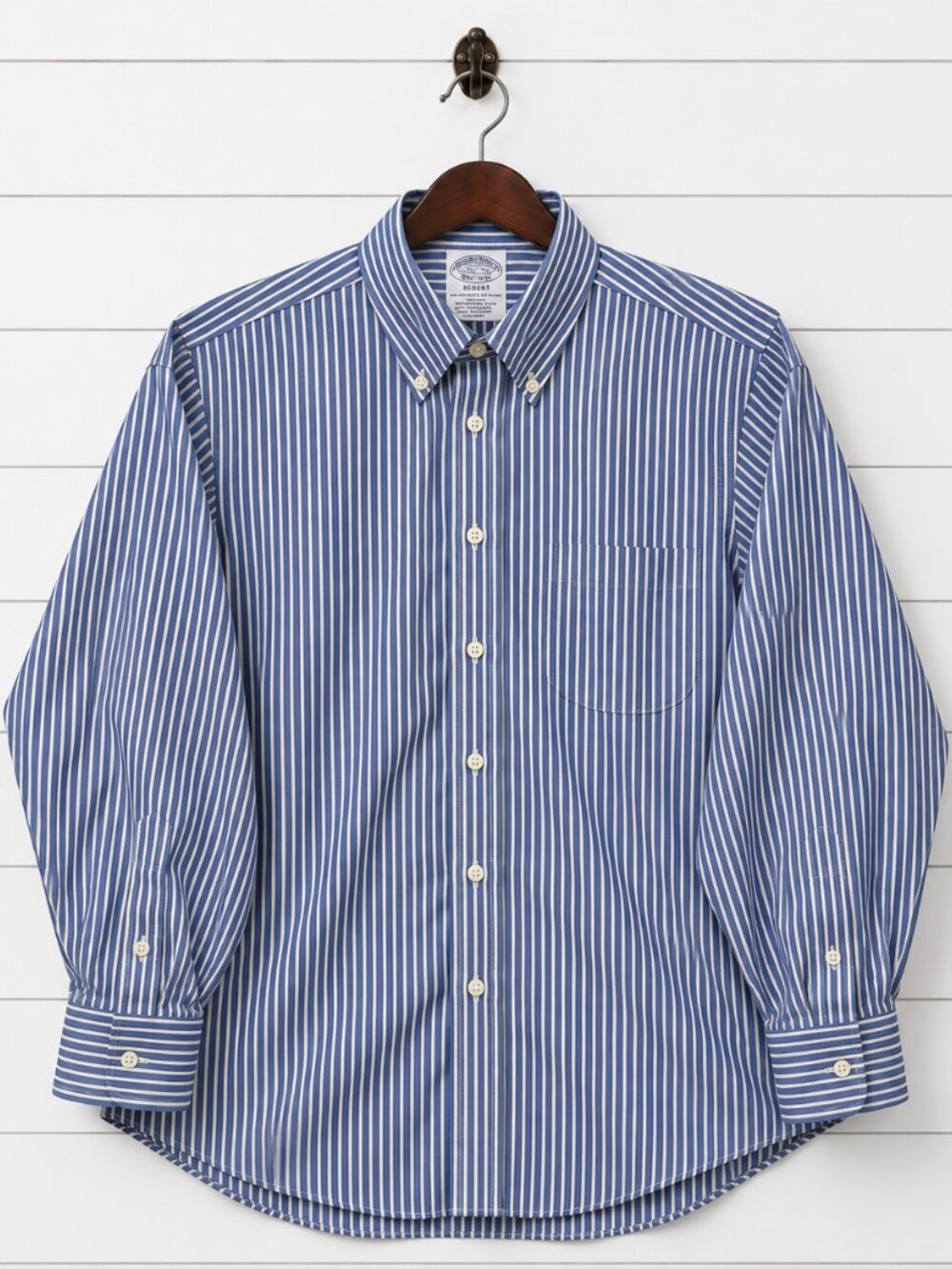 Brooks Brothers Regent Men’s 16.5 33 Blue Stripe Supima Cotton Dress Shirt